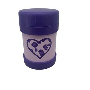 Purple Leopard‎ Heart Insulated Thermal Food Jar  Lunch Container Kids